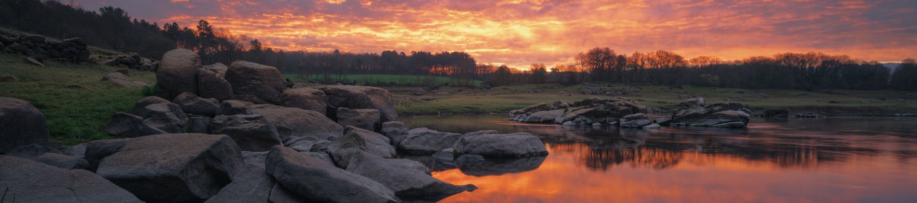golden sunrise reflected on water
